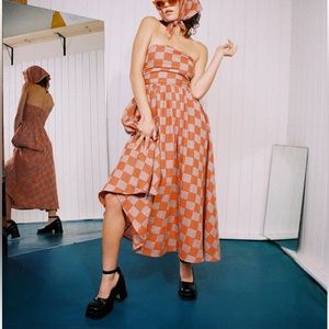 Penelope Gazin checkered dress